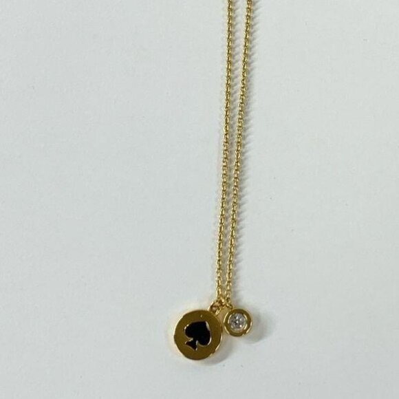 Kate Spade Spot the Spade 2 Charm Necklace 20 inches - Picture 3 of 4